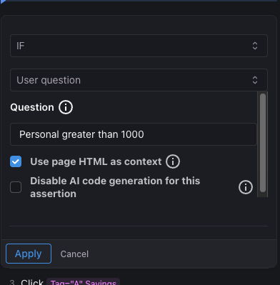 IF conditional options