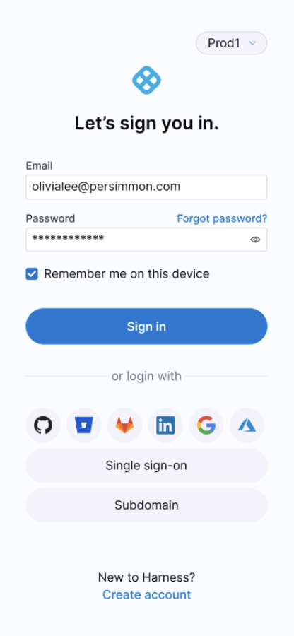 Mobile App Sign-In Screen